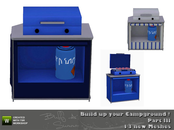 Sims 3 — Camping - BBQStove by BuffSumm — created by BuffyASummer (BuffSum) @ TSR Part of the Camping-Set