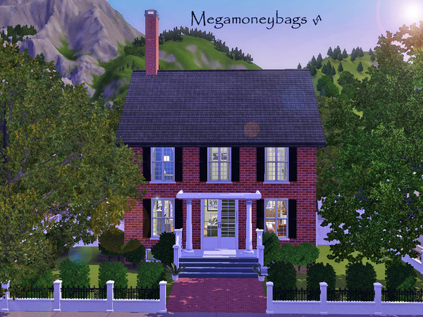 Sims 3 — Small Colonial Starter by Megamoneybags2 — This small colonial starter home is perfect for a sim family wanting