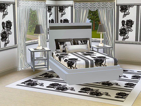 Sims 3 — marcorse_chiffon rose pattern by marcorse — This very basic vertical pattern features a pair of black chiffon