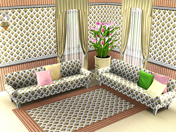 Sims 3 — marcorse_triplets pattern by marcorse — Another liberty-style pattern with three tiny flowers arranged in a