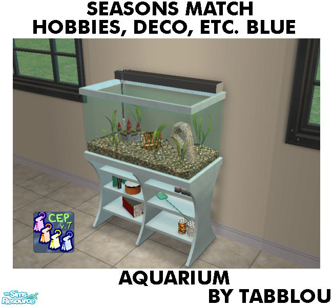 schuld Kruipen tentoonstelling The Sims Resource - TL - SM HobbiesDecoEtc Blue Aquarium