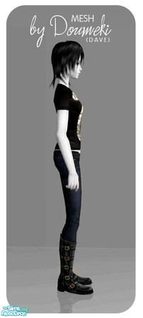 Sims 2 — Boots Love Girl [ M e s h ] by Dave by doumeki — Boots Love Girl [ M e s h ] by Dave Requested by V I V I A N