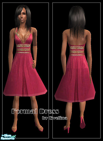 Sims 2 — Formal Dress I by Ewelina_ — Formal Dress I Mesh by *Holly*- not included