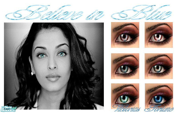 Sims 2 — VF Believe in Blue Eye Collection by fortunecookie1 — I was really excited about the Victorias Fortune Believe