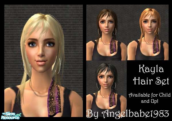 Sims 2 — Kayla Hair Set by Angelbabe1983 — Here is Hair Set based on a wonderful mesh by Helga. Comes in 4 different