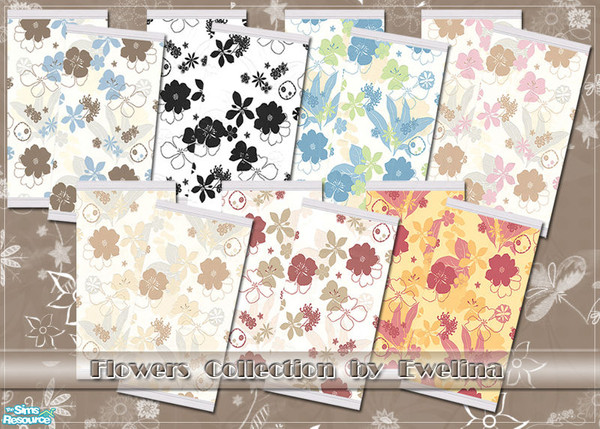 Sims 2 — Flowers Collection by Ewelina_ — Flowers Collection Each wallpaper has two elements, that it connected well. For