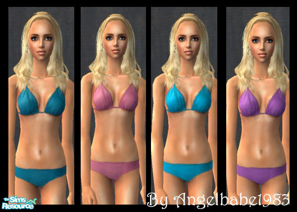 Sims 2 — Yvette Set by Angelbabe1983 — Here is another Swimsuit Set for your Female Adult Sims. Comes in 4 different