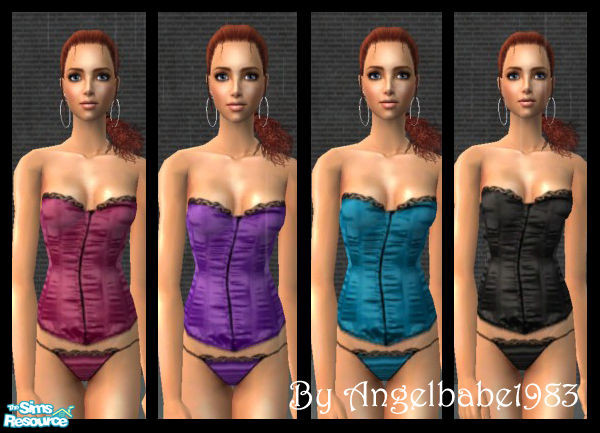 Sims 2 — Whitney Set by Angelbabe1983 — Here is a Underwear Set for your Female Adult Sims. Comes in 4 different colours