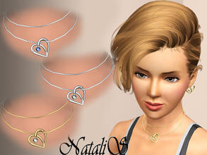 Sims 3 — NataliS heart with crystals pendant FT-FA by Natalis — Heart pendant with a crystal. For FT-FA.