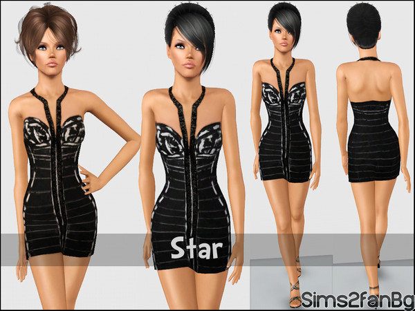 Sims 3 — Star by sims2fanbg — .:Star:. Dress in 3 recolors,Recolorable,Launcher Thumbnail. I hope u like it!