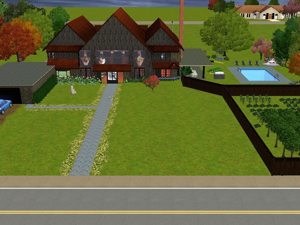 Sims 3 — Chateau Brieande Final by mrscrockett01 — 5-6 on 64x64 lot. It has a study, conservatory, wine cellar room as