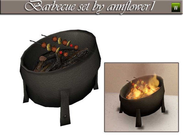 Sims 3 — FirePitValue_BBQ_annflower1 by annflower1 — FireValue annflower1
