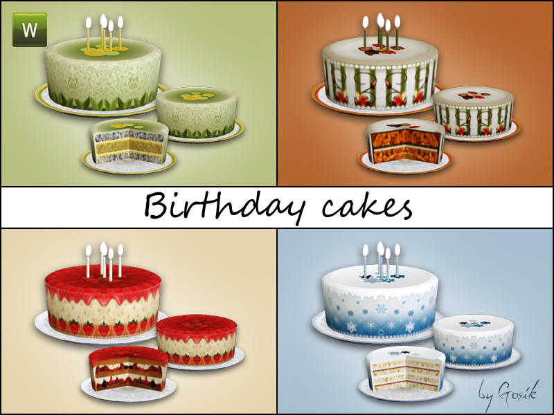 The Sims Resource - Birthday cakes