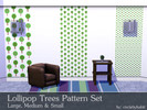 Sims 3 — Lollipop Trees Pattern Set by circlebyhabit — A tree pattern based off an IKEA fabric. Hand-traced for solid