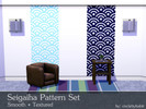 Sims 3 — Seigaiha Pattern Set by circlebyhabit — Seigaiha literally means &amp;quot;the wave of blue