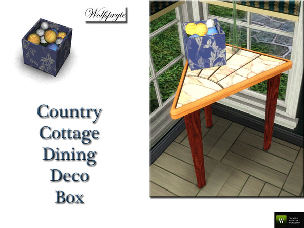 Sims 3 — Country Cottage Decor Box by wolfspryte — part of the Country Cottage Diningroom Collection wolfspryte