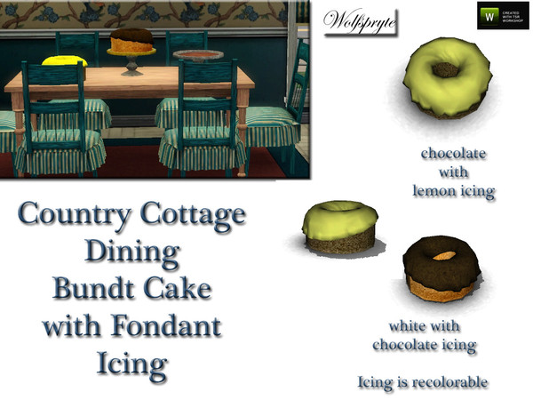 Sims 3 — Country Cottage Diningroom Cake by wolfspryte — part of the Country Cottage Dining Collection by wolfspryte
