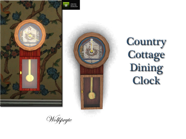 Sims 3 — Country Cottage Diningroom Clock by wolfspryte — part of the Country Cottage Diningroom Collection by wolfspryte