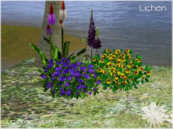 Sims 3 — Suburban Garden Lichen Paint by SugoiZiua2 — Lichen paint from the Suburban Garden terrain paint Set. Don't use