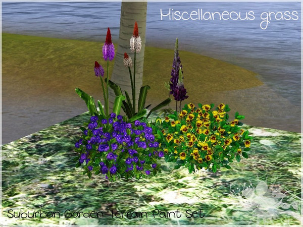 Sims 3 — Suburban Garden Miscellaneous Grass Paint by SugoiZiua2 — Miscellaneous grass terrain paint from the Suburban