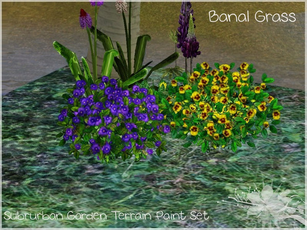 Sims 3 — Suburban Garden Banal Grass Paint by SugoiZiua2 — Banal Grass terrain paint from the Suburban Garden terrain