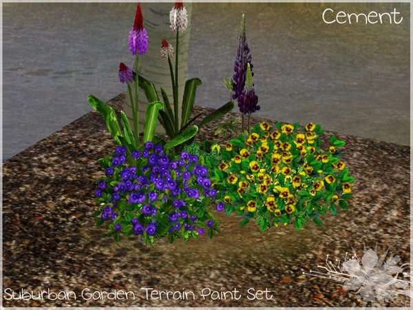 Sims 3 — Suburban Garden Cement Paint by SugoiZiua2 — Cement paint from the Suburban Garden Terrain Paint Don't use my