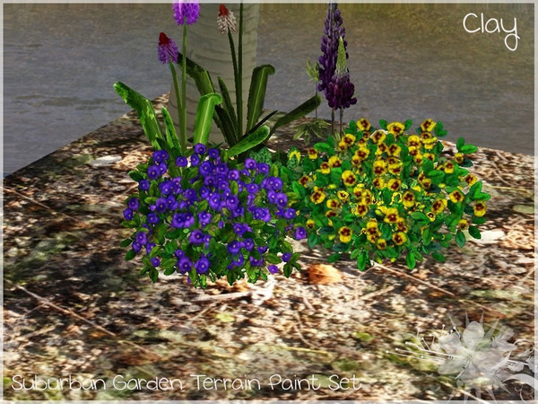 Sims 3 — Suburban Garden Clay Paint by SugoiZiua2 — Clay terrain paint from the Suburban Terrain Paint Set Don't use my