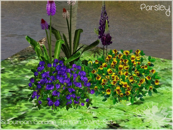 Sims 3 — Suburban Garden Parsley Paint by SugoiZiua2 — Parsley terrain paint from the Suburban Garden Terrain Paint Set