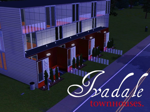 Sims 3 — Ivadale by trkforlife2 — These waterfront modern townhouses are perfect for the young couple. With two balconies