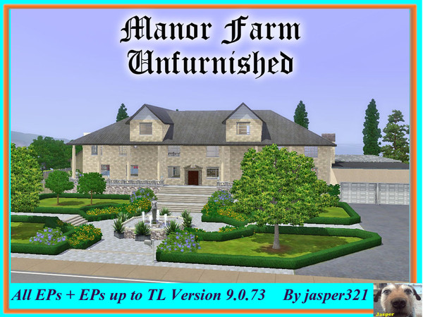 Sims 3 — Manor Farm by jasper321 — Spacious family home for the animal lovers. Features stately entrance, 4 beds, 5