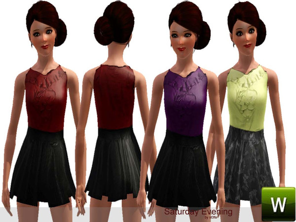 Sims 3 — Saturday Evening by st3fa — Everyday and formal outfit for Young Adults and Adults.