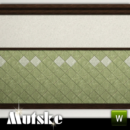 Sims 3 — Wall Aria Kitchen by Mutske — 4 Recolorable parts. Made by Mutske@TSR. TSRAA.