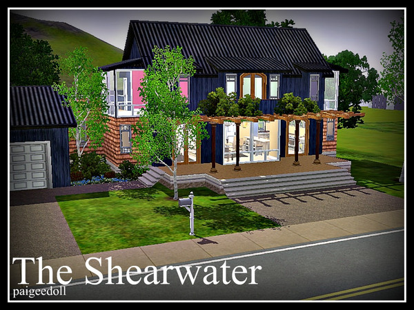 Sims 3 — The Shearwater by paigeedoll — This large home is equipped with a pool, a garage, 3 bedrooms, and 2.5 bathrooms!
