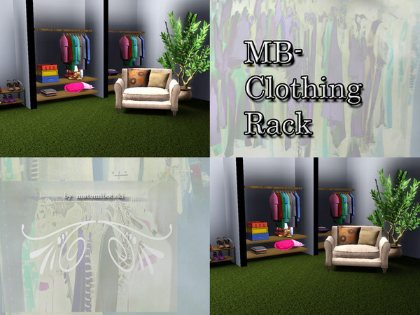 Sims 3 — MB-ClothingRack by matomibotaki —  MB-ClothingRack, E p02, 2x1. create you own in-built warderobe, recolorable