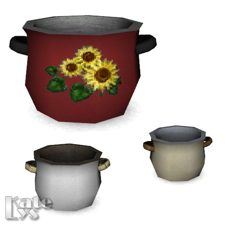 Sims 3 — Rustic Kitchen Pot 02 by katelys — A pot with no lid.