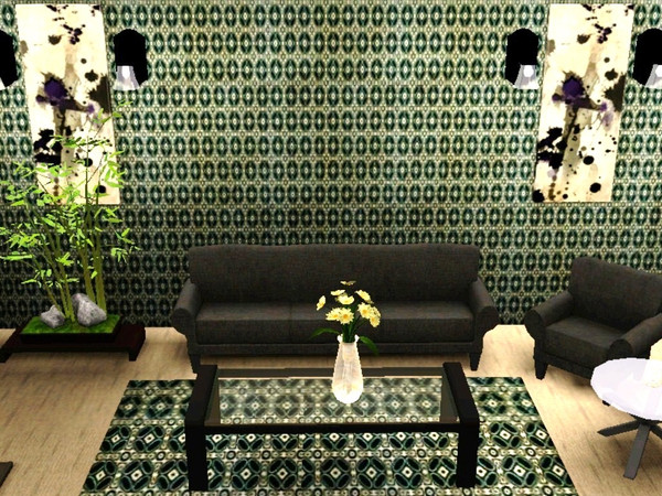 Sims 3 — Ornate Royal Green 1 by Denise_Designs — 