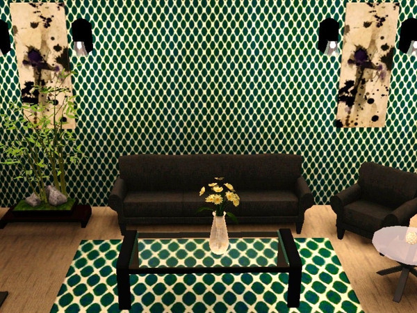 Sims 3 — Ornate Royal Green 4 by Denise_Designs — 