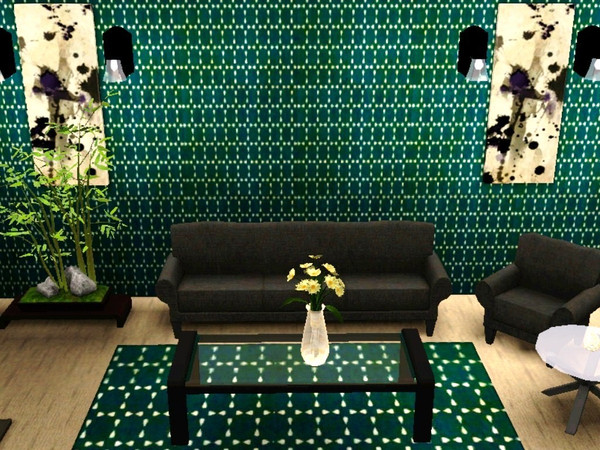 Sims 3 — Ornate Royal Green 7 by Denise_Designs — 