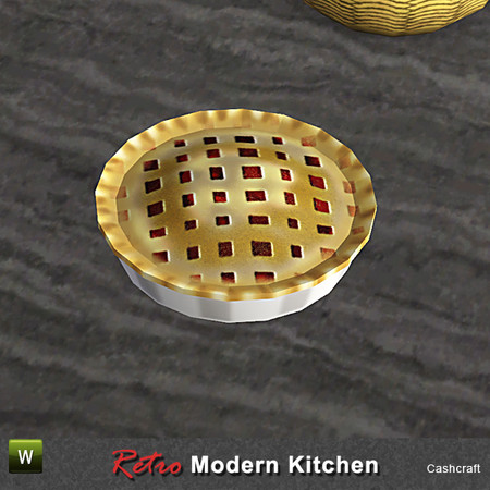Sims 3 — Retro Kitchen Pie by Cashcraft — Yum! Fresh homebaked cherry pie, ice cream is optional. Created for TSR.