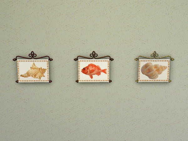 Sims 3 — Sea Life Cross Stitch 3 by weirdling2 — Bring a little of the sea into your home with this lovely cross stitch