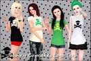 Sims 3 — Johnny Cupcakes Logo Tees by FlowersForLily2 — Long tees with the classic Johnny Cupcakes logo