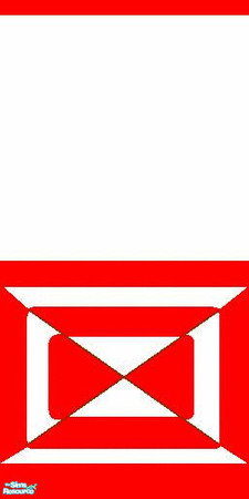 Sims 2 — white n red wall by qvisn — by qvisn