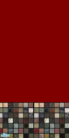 Sims 2 — red tiled wall by qvisn — by qvisn