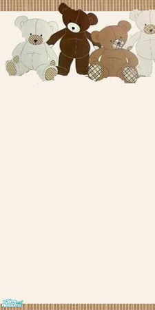 Sims 2 — Beddy Bear Nursey - Wall 1 by frogger1617 — Beddy bear Nursery in shades of Browns and Plaids. 