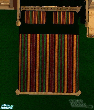 Sims 2 — Calli_TC72_Soft Touch Bedroom - bedding by Callisto149 — Bold, striped bedding for Calli\'s TC72 soft touch