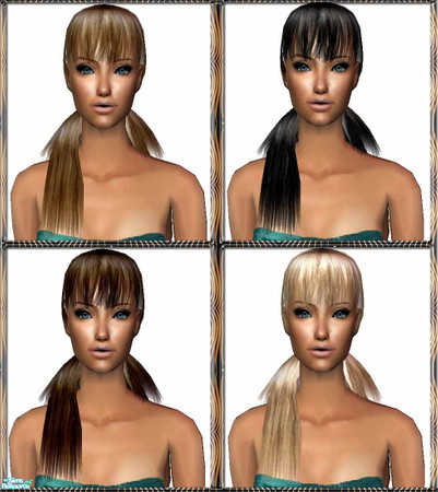 Sims 2 — Tie Back Hair Set by nikisatez05 —  
