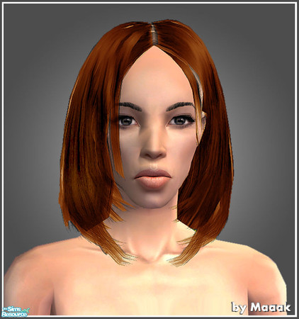 Sims 2 — Maaak Hair set no. 1 - Red by Maaak — Red hair recolor