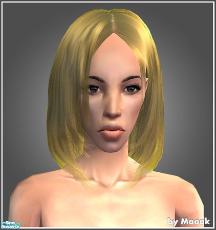 Sims 2 — Maaak Hair set no. 1 - Blonde by Maaak — Blonde hair recolor