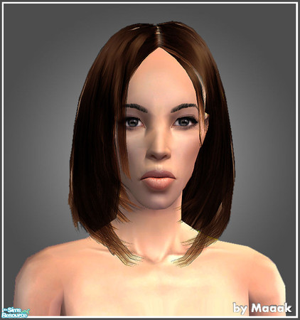 Sims 2 — Maaak Hair set no. 1 - Brown by Maaak — Brown hair recolor