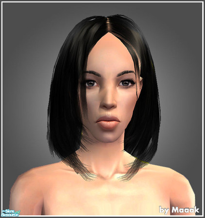 Sims 2 — Maaak Hair set no. 1 - Black by Maaak — Black hair recolor